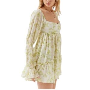 Urban Outfitters Lannette Long Sleeve Mini Dress